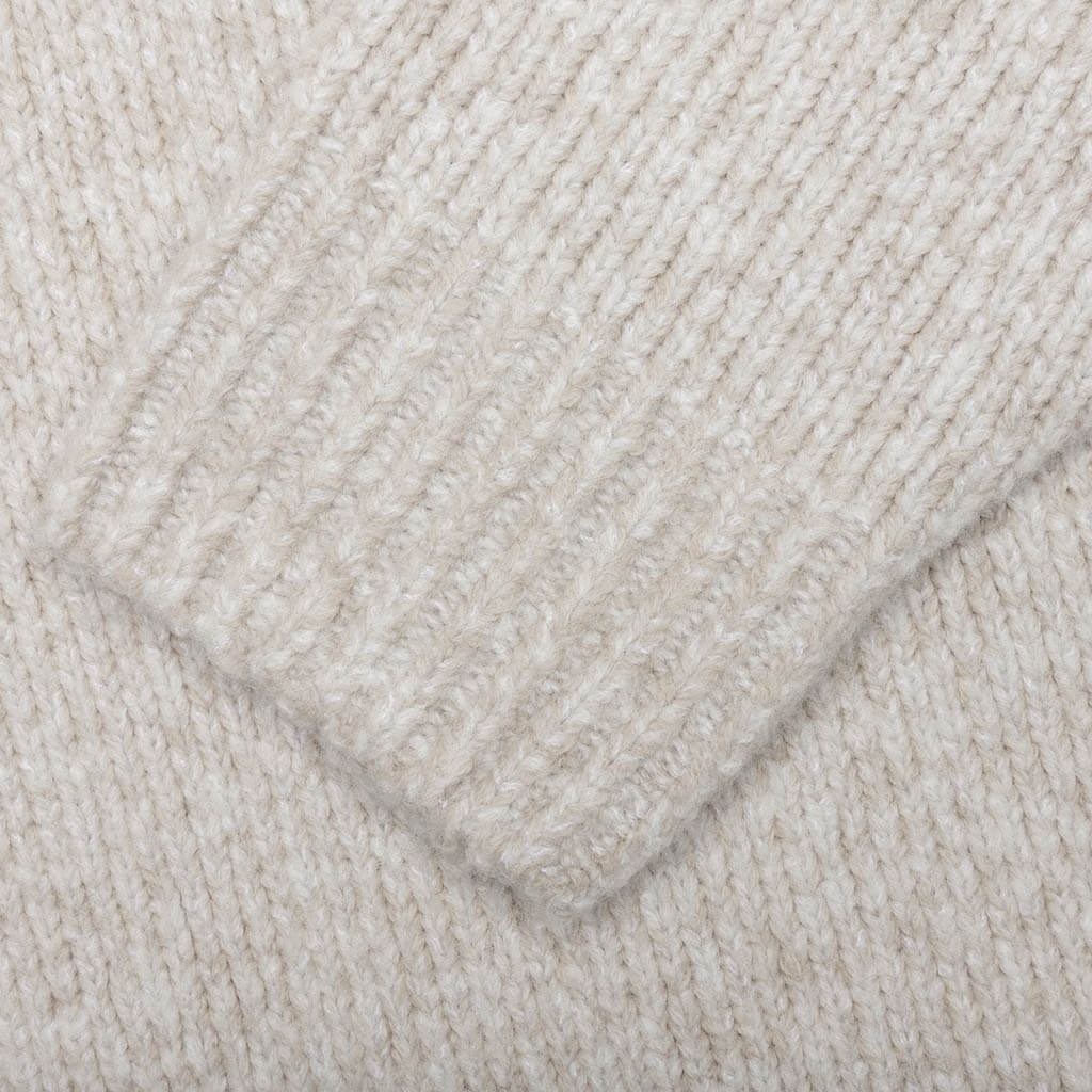 WOOL BLEND CARDIGAN - LIGHT TAUPE - 4