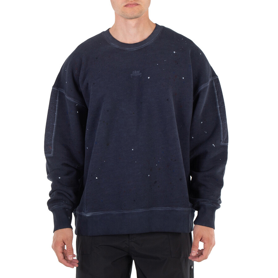 A Cold Wall Studio Cotton Crewneck Sweatshirt- Navy - 3