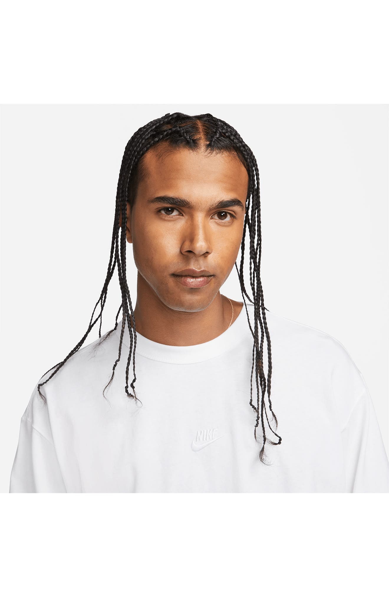 Nike Sportswear Premium Essentials Long Sleeve T-Shirt in White/White at Nordstrom - 3