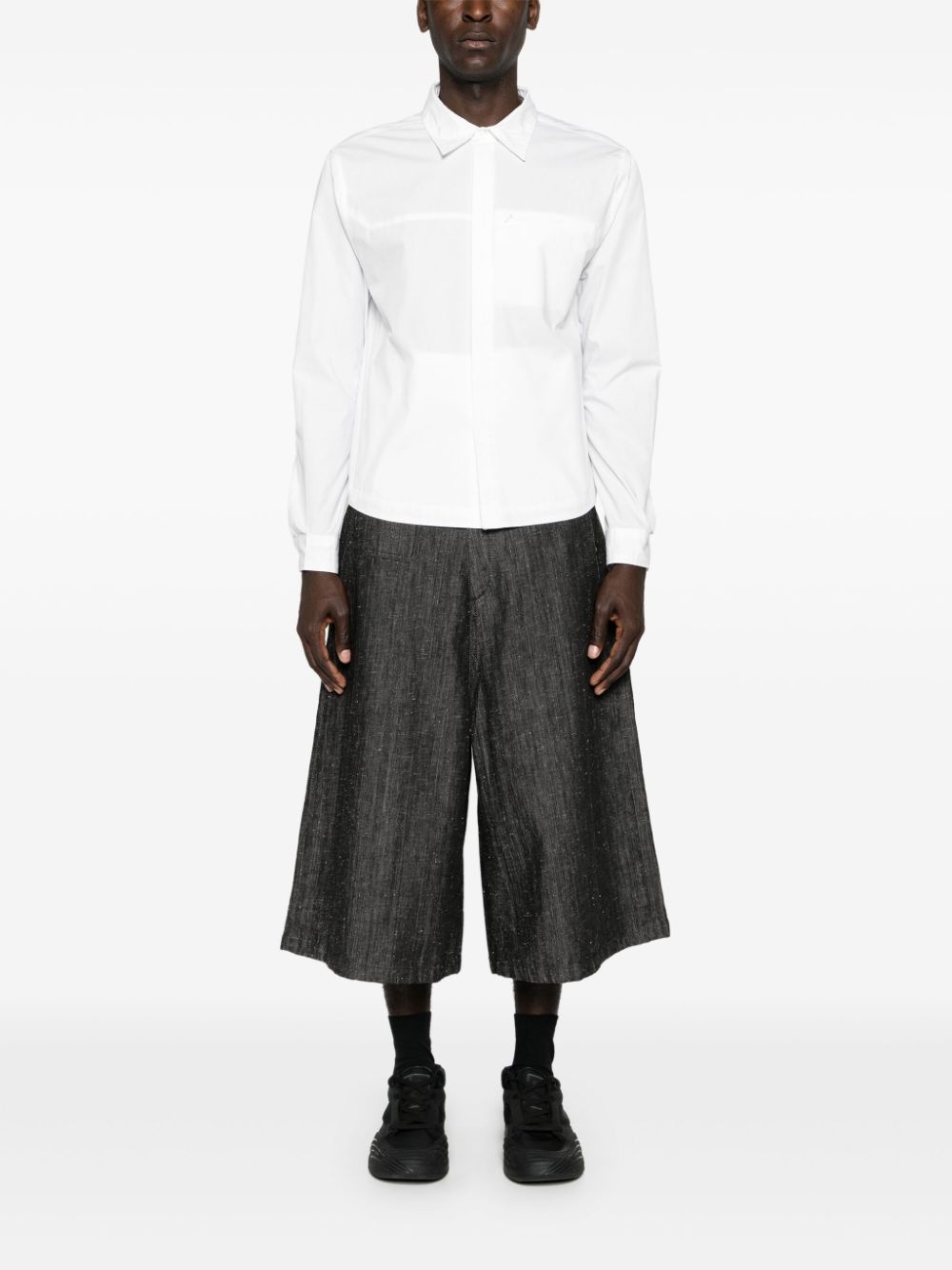 classic-collar cotton shirt - 2