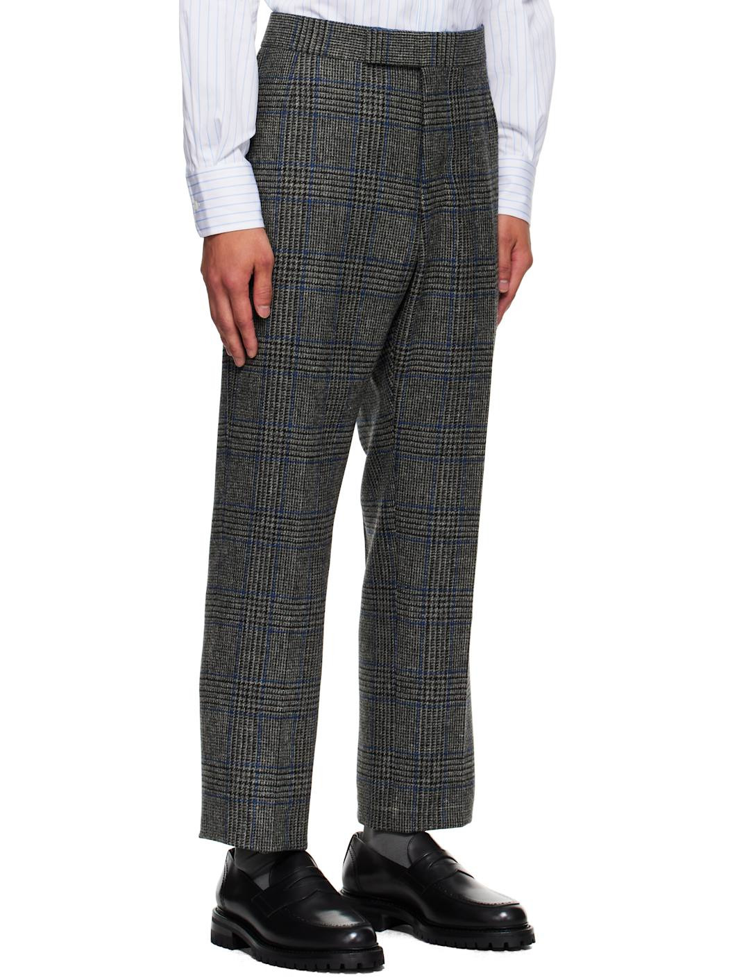 Gray Prince of Wales Hunting Tweed Trousers - 2
