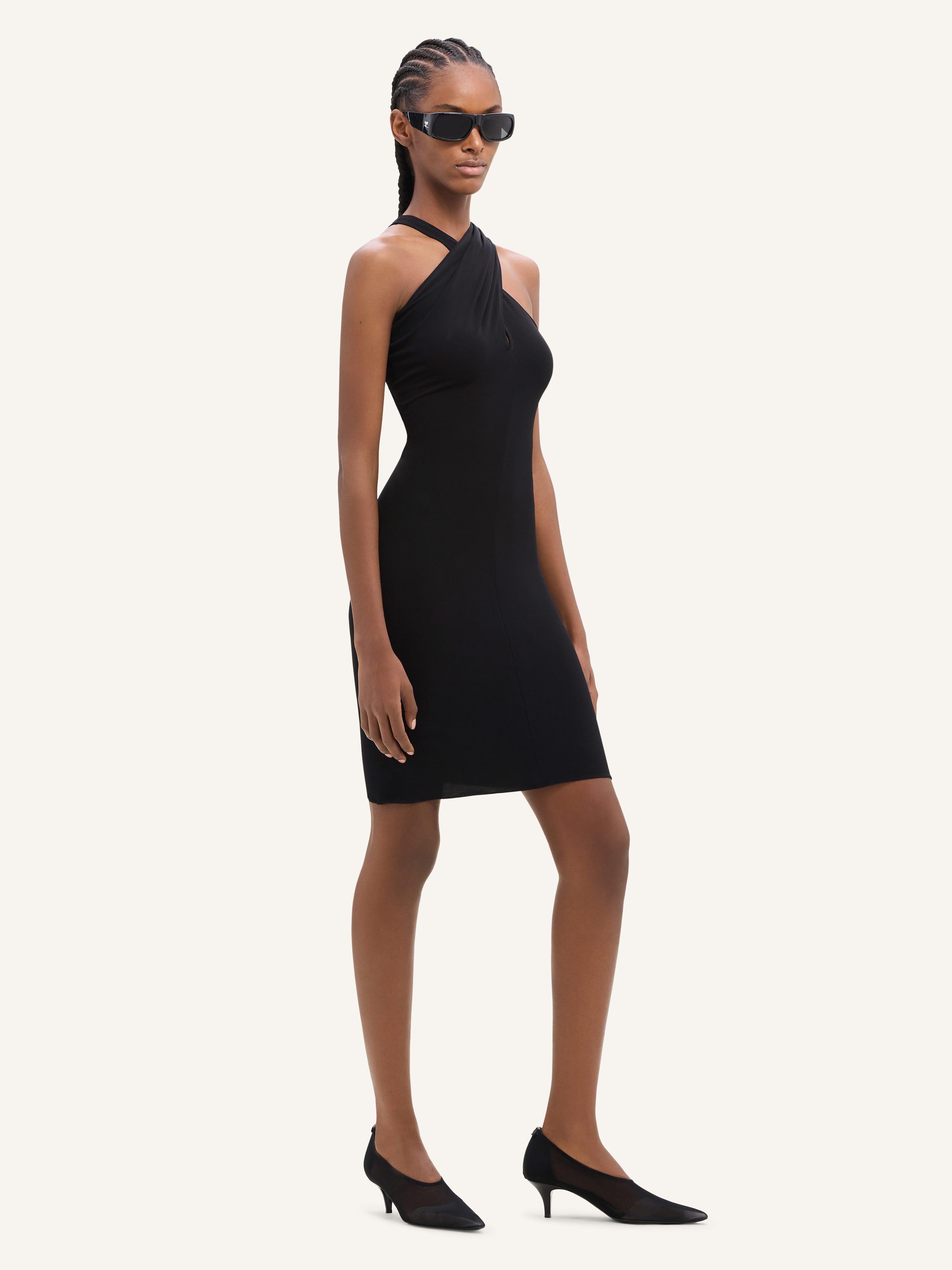 CRISS CROSS MINI JERSEY DRESS - 3