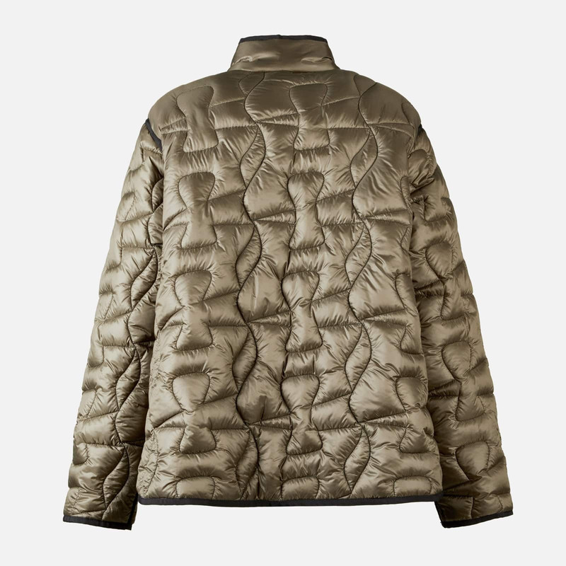 Quilted Bomber Jacket Green Black 2