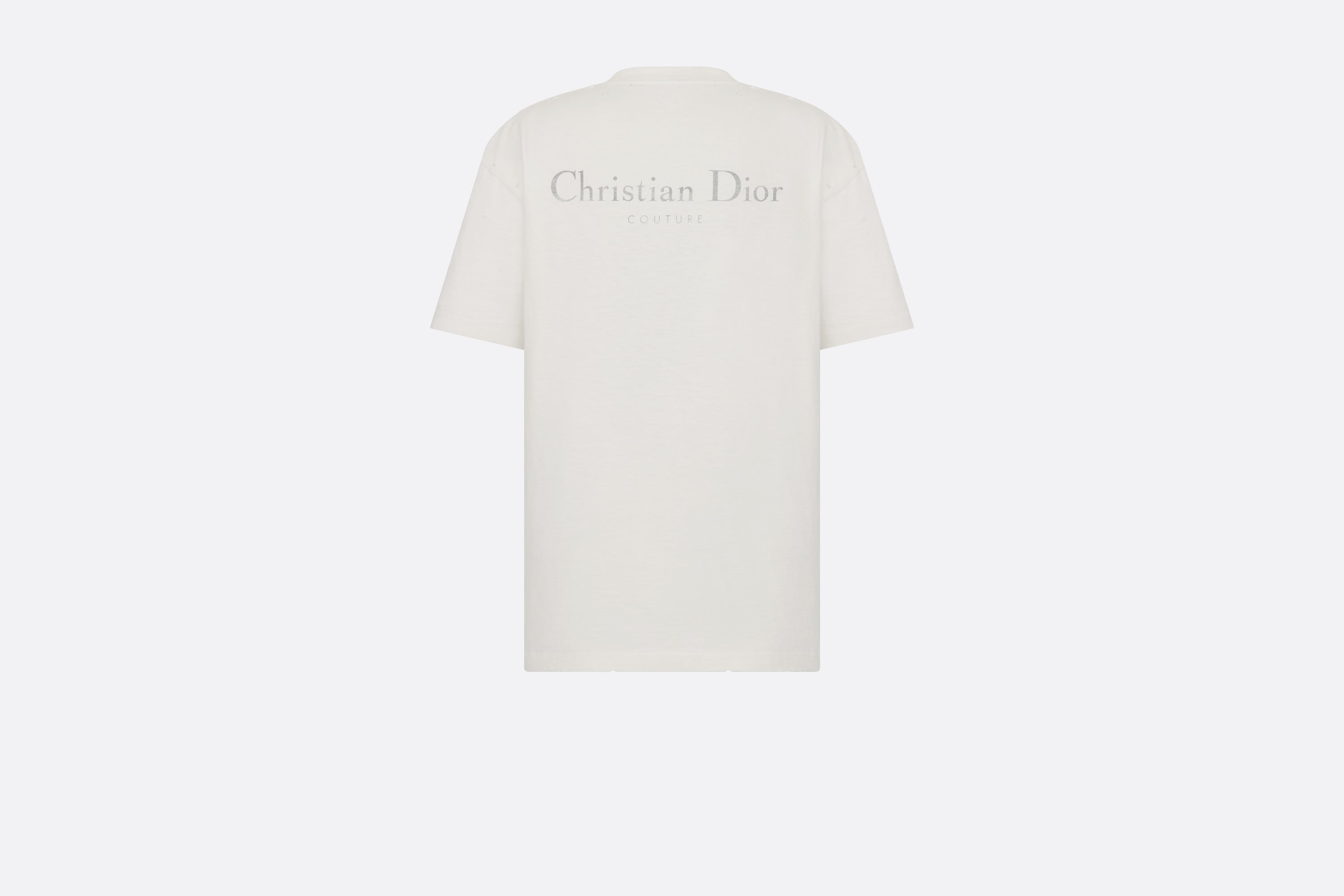 Relaxed-Fit Christian Dior Couture T-Shirt White Slub Cotton Jersey, DIOR  in 2023