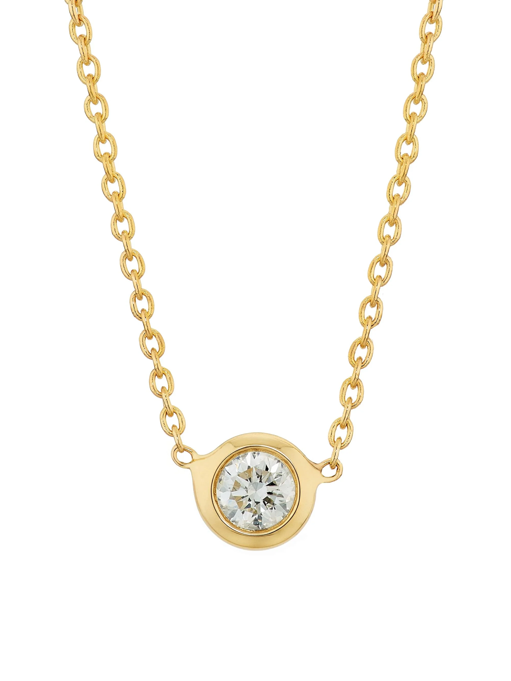 Women's Tiny Treasures 18K Gold & 0.10 TCW Diamond Pendant Necklace - Yellow Gold - 1