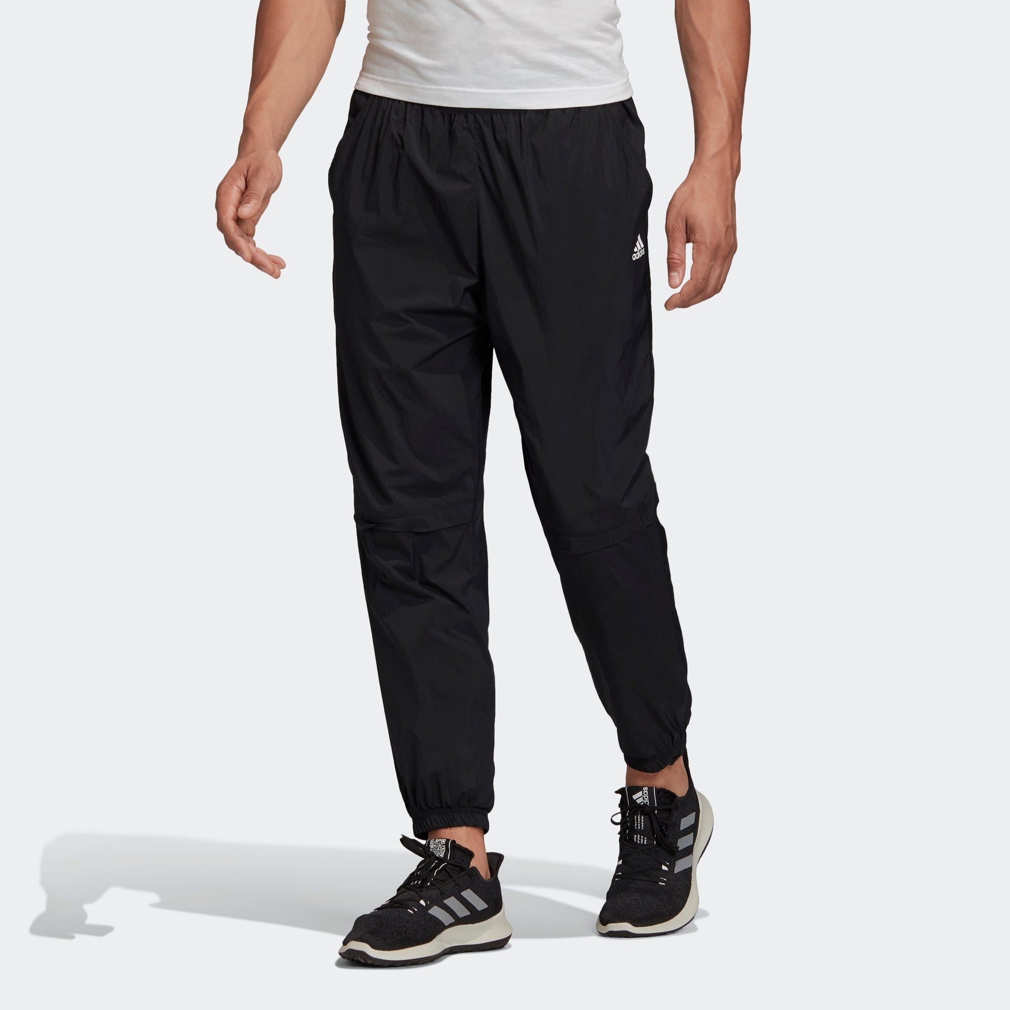 Men's adidas Mh Wv Tp Running Training Woven Bundle Feet Sports Pants/Trousers/Joggers Black FL3898 - 3