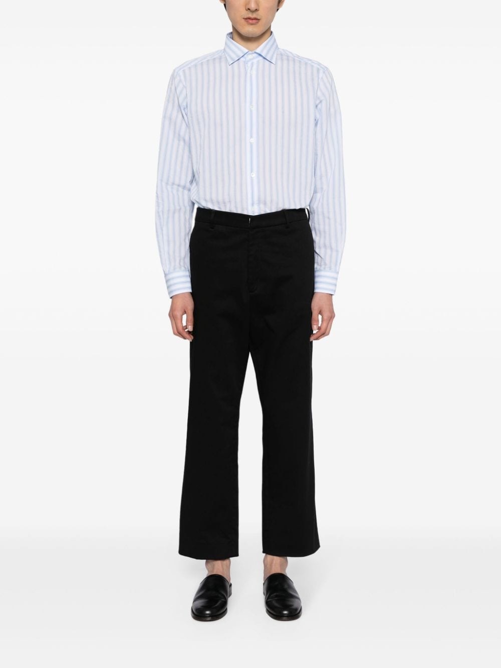 striped poplin shirt - 2