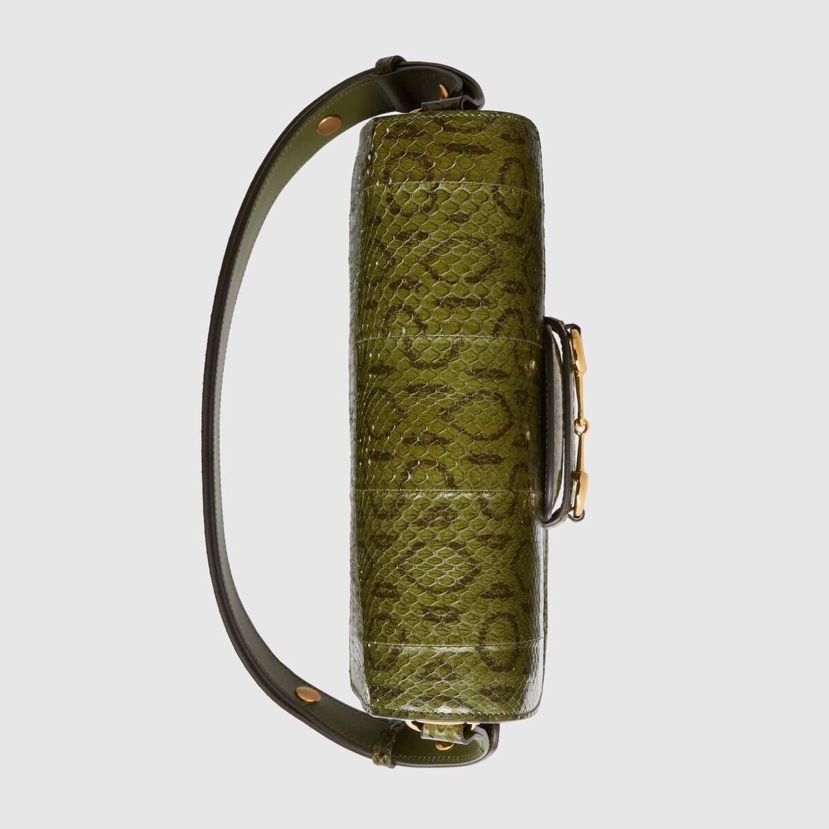 Gucci Horsebit 1955 snakeskin shoulder bag - 6