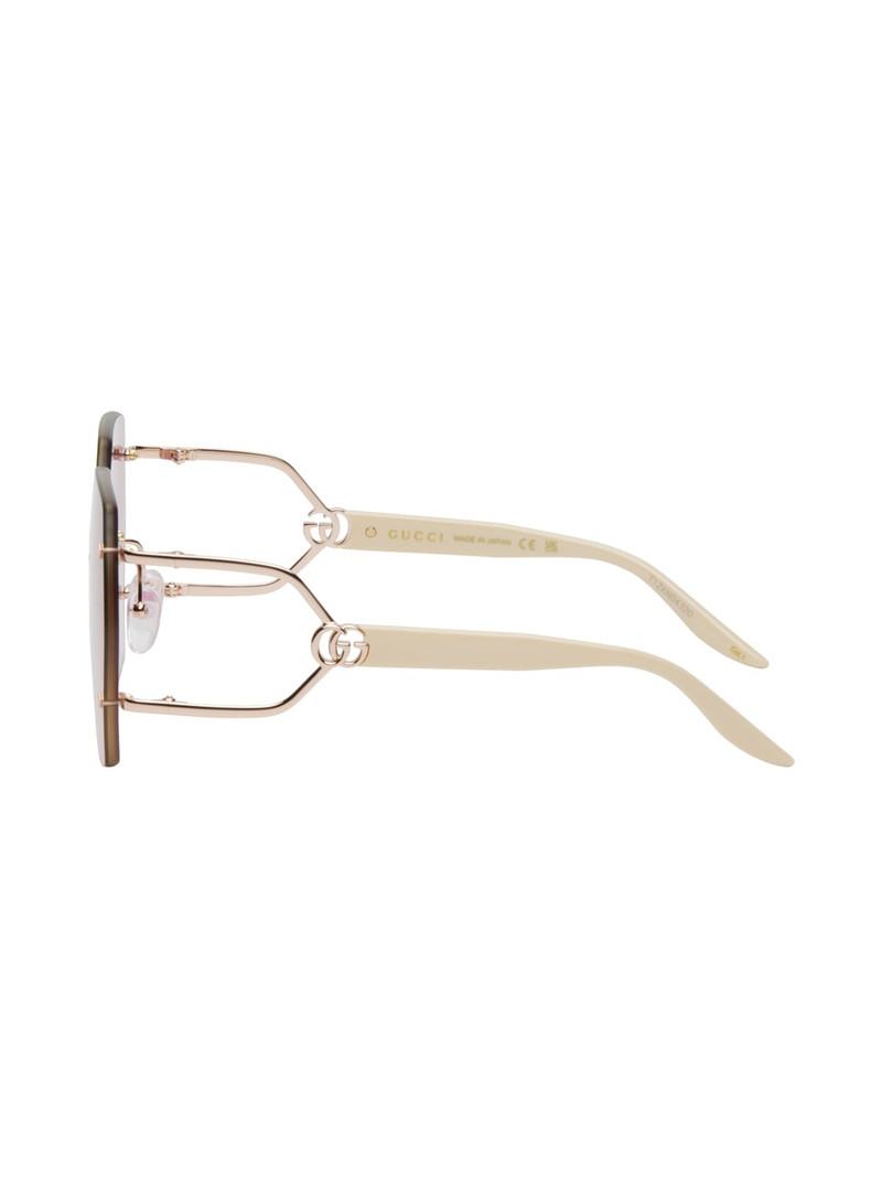 Rose Gold Geometric Sunglasses 3