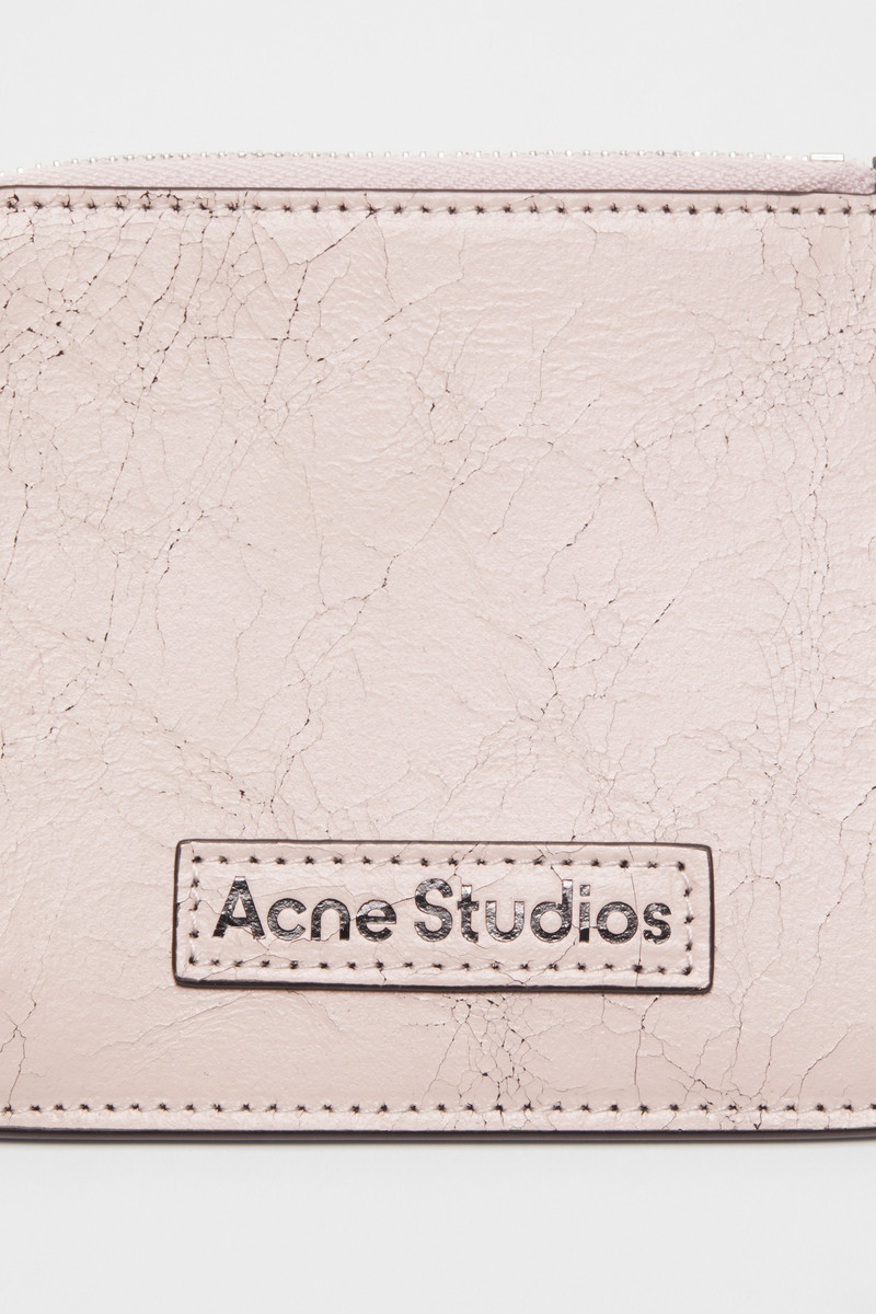 Zip leather wallet - Pastel pink 5