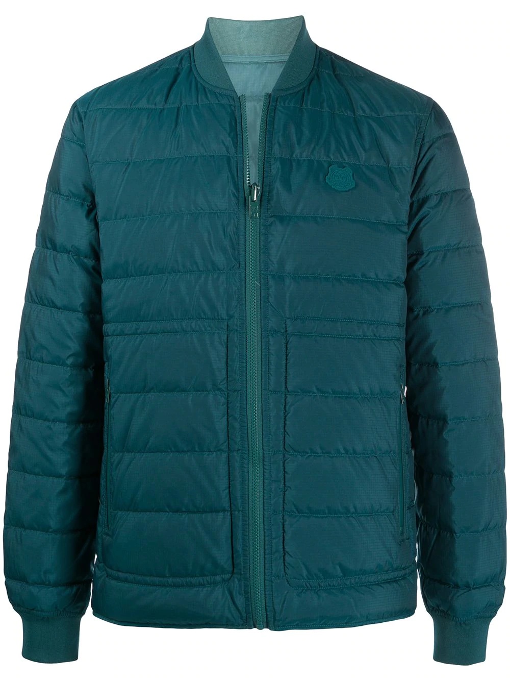 padded zip-up down jacket - 1