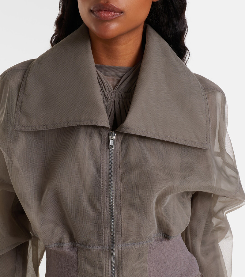 Dracucollar tulle and organza bomber jacket 3