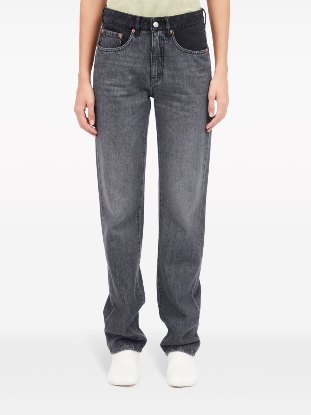 slim-cut cotton jeans - 2