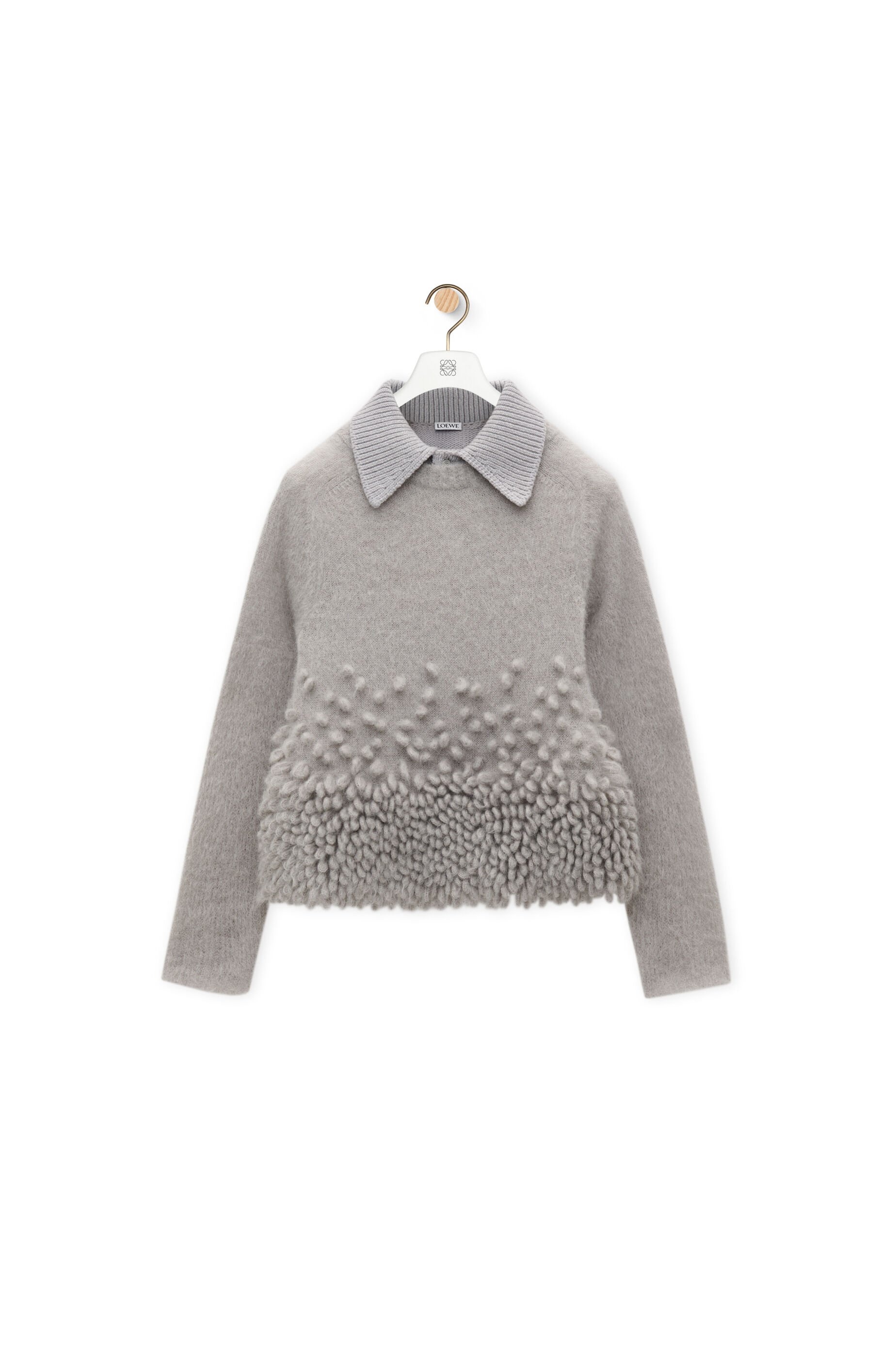 Polo sweater in mohair blend - 1