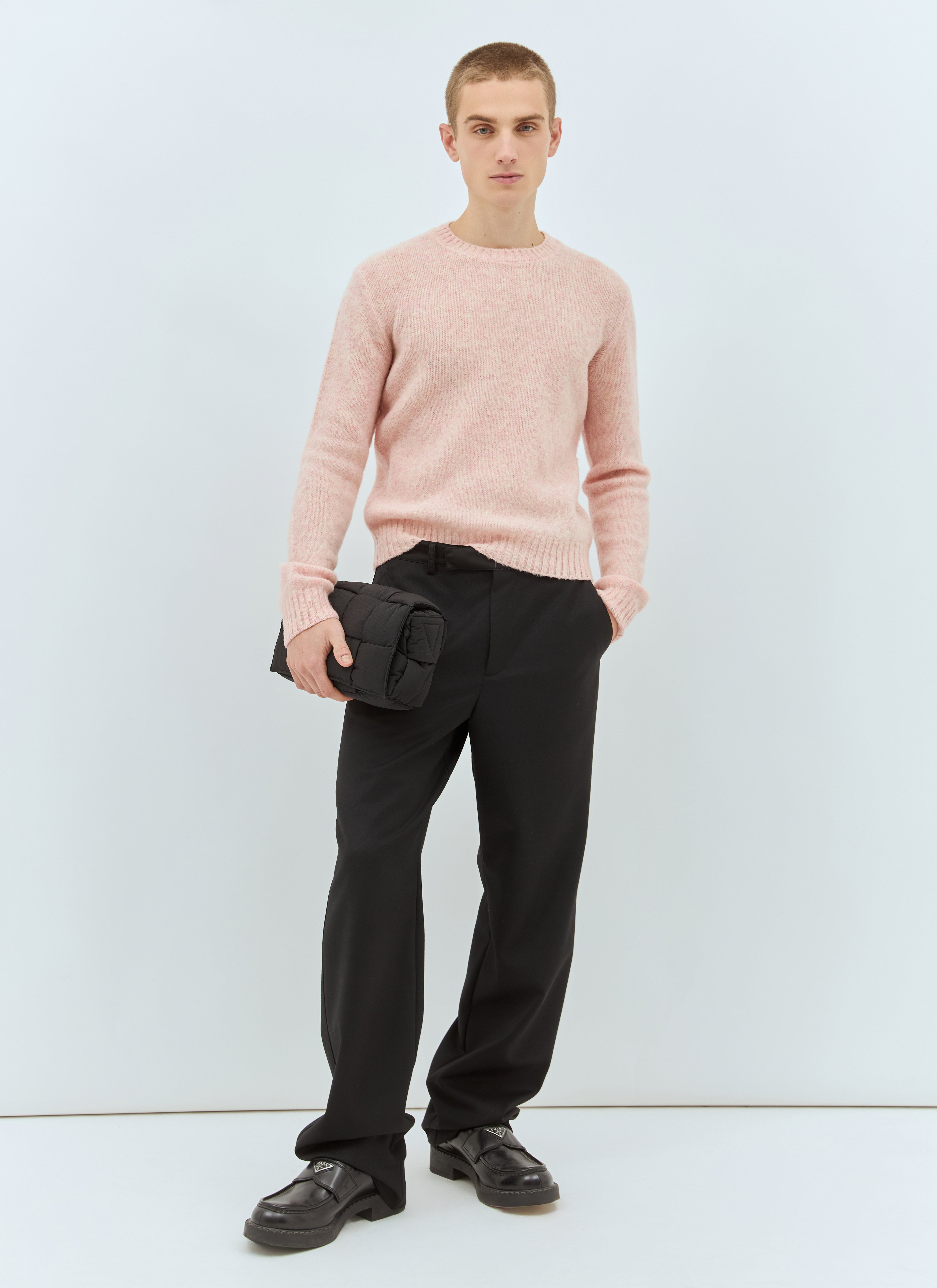 Prada Men Shetland Wool Crewneck Sweater - 2