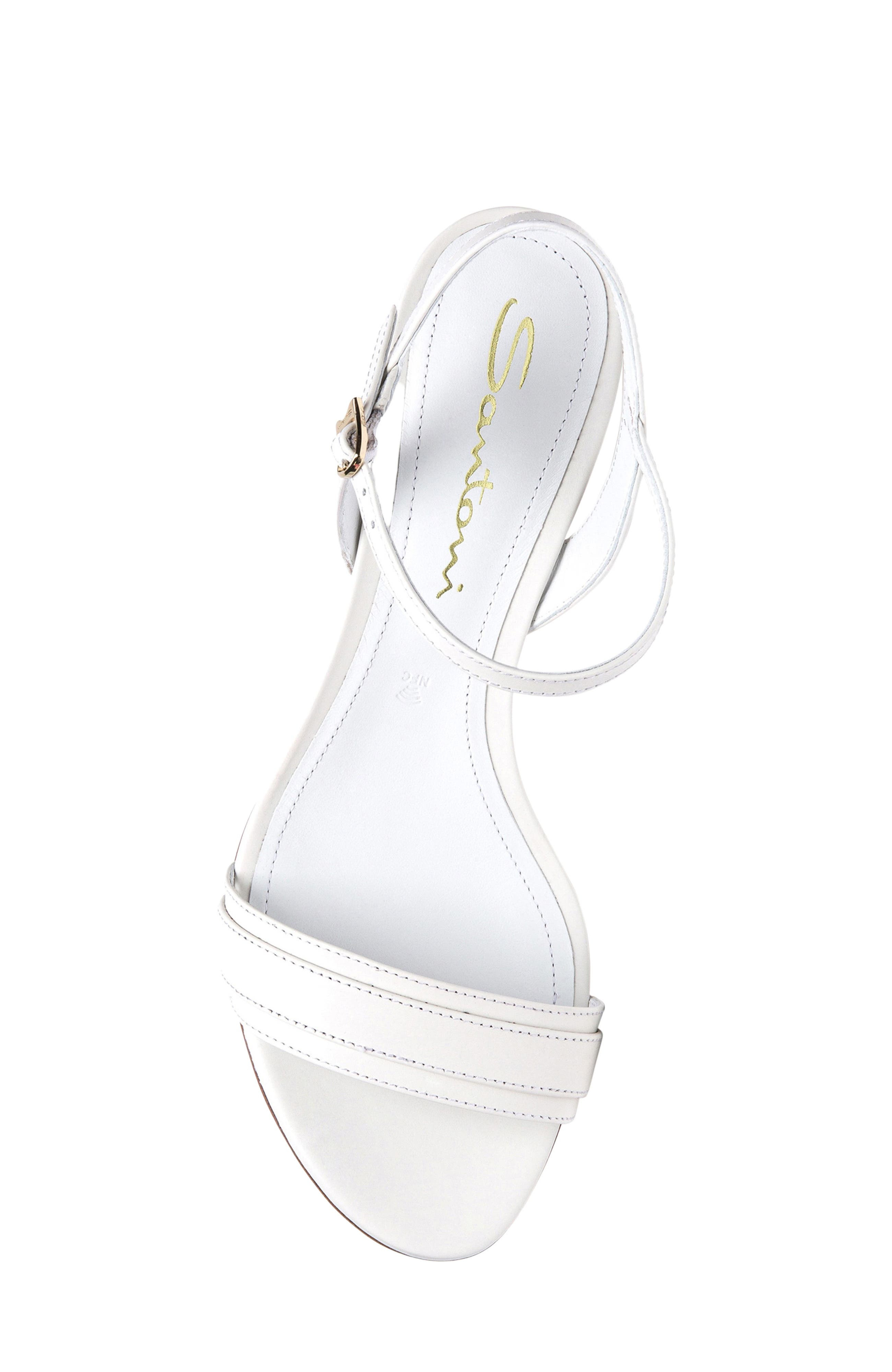 Santoni Women's mid-heel sandal in White at Nordstrom - 5