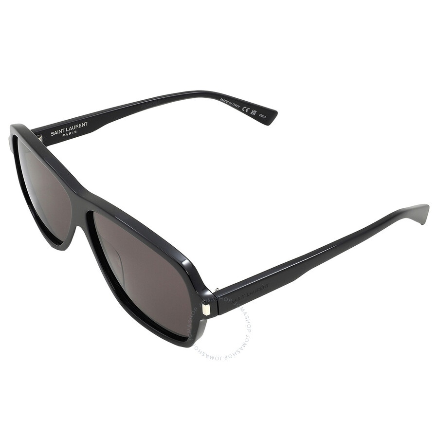 Saint Laurent Dark Grey Square Men's Sunglasses SL 609 CAROLYN 001 62 - 4