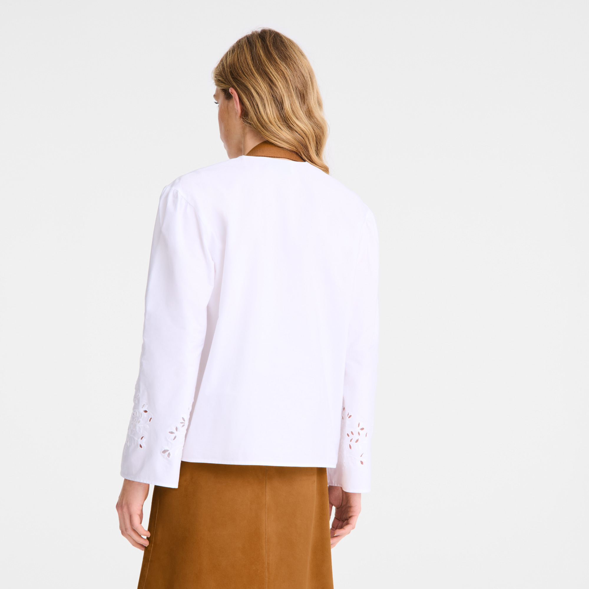 Blouse White - Poplin embroidered - 3