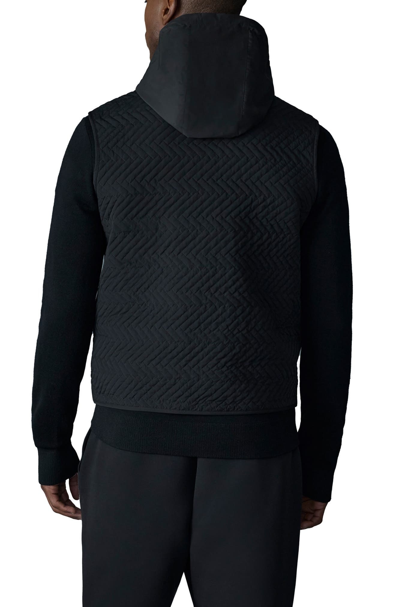 Mackage Barrett 2-in-1 Quilted Hybrid Recycled Down Jacket in Black at Nordstrom - 2