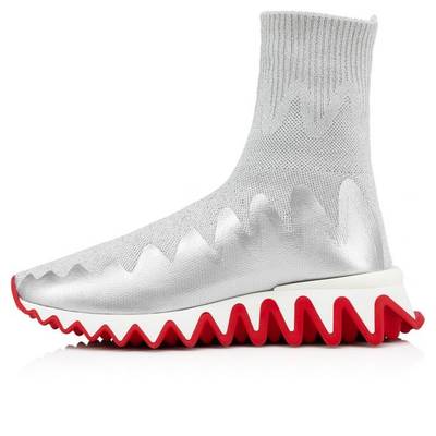 Christian Louboutin Sharky Sock Woman Silver outlook