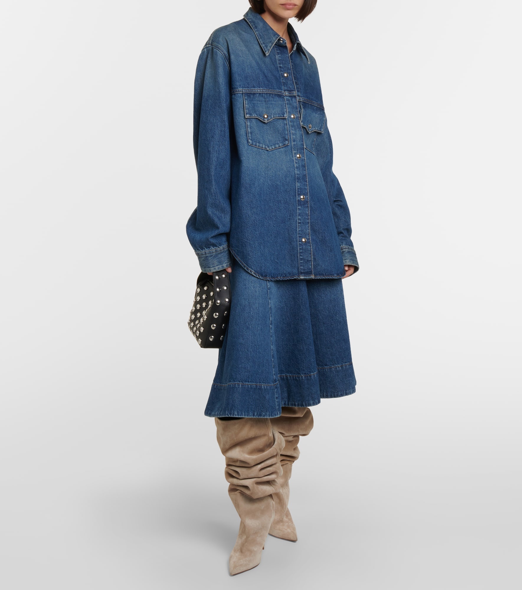 River suede knee-high boots - 2