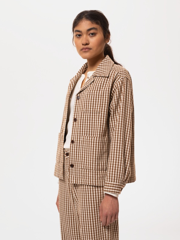 Maj Overshirt Gingham Oak - 6