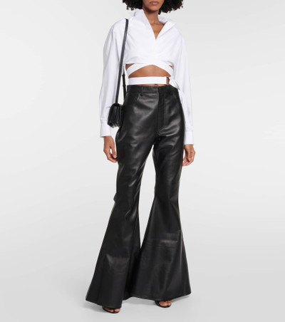 Alaïa Flared leather pants outlook