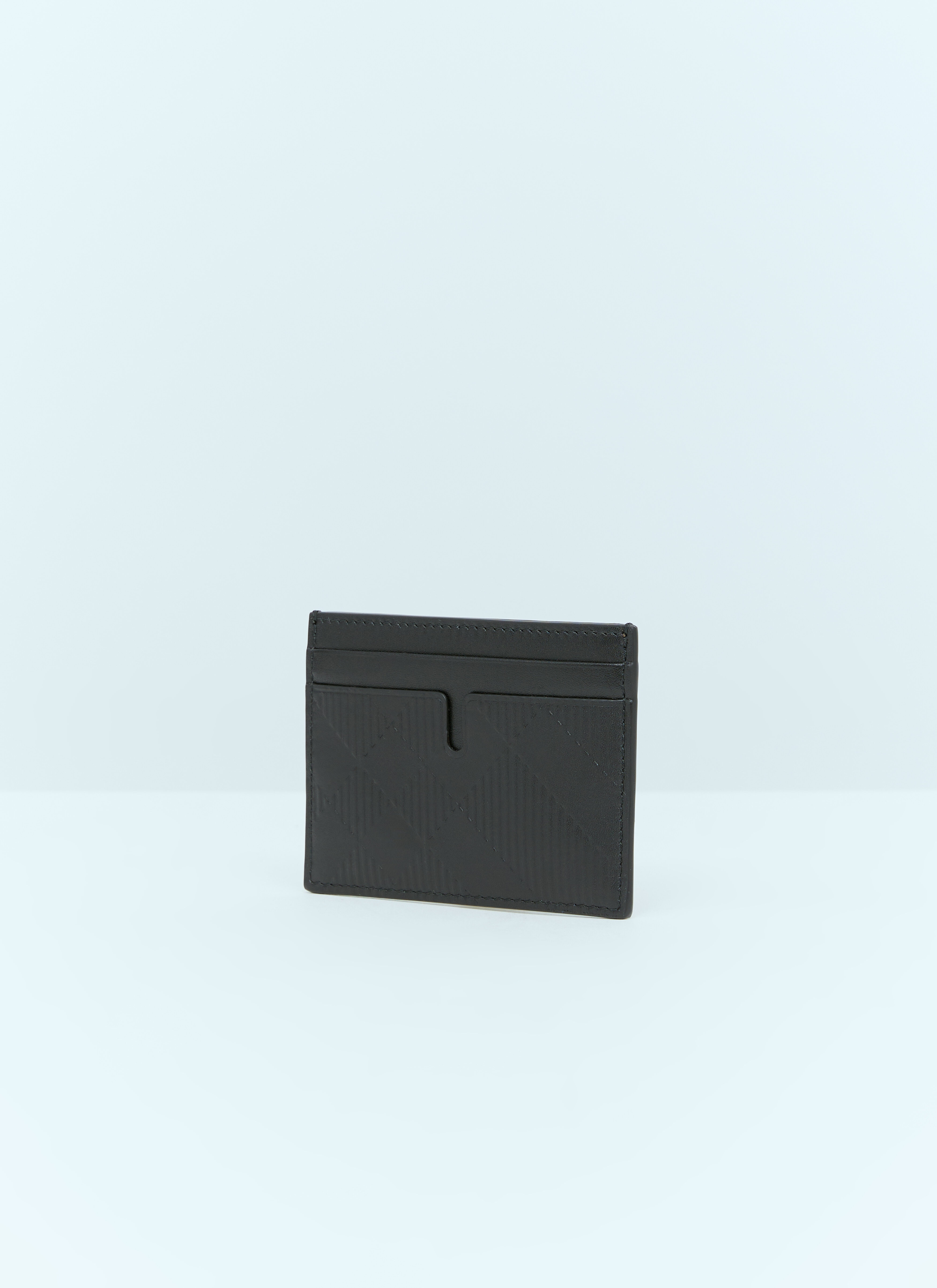 Check Leather Cardholder - 3
