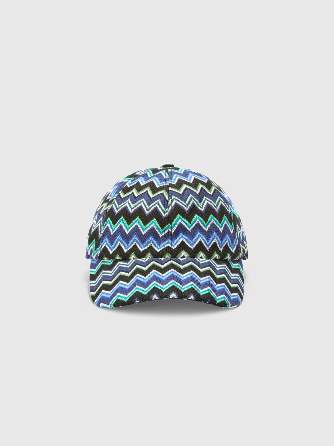 Cotton baseball cap with zig zag pattern - 1