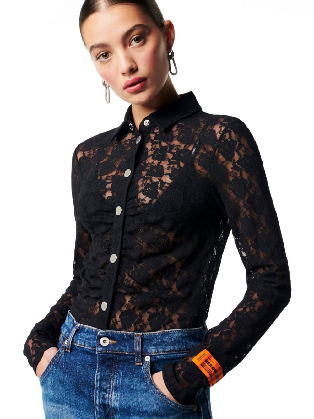 Lace Stretch Shirt - 5