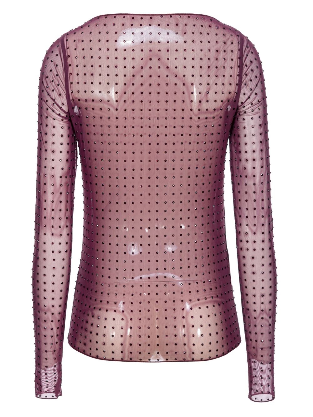 seamless semi-sheer blouse - 2