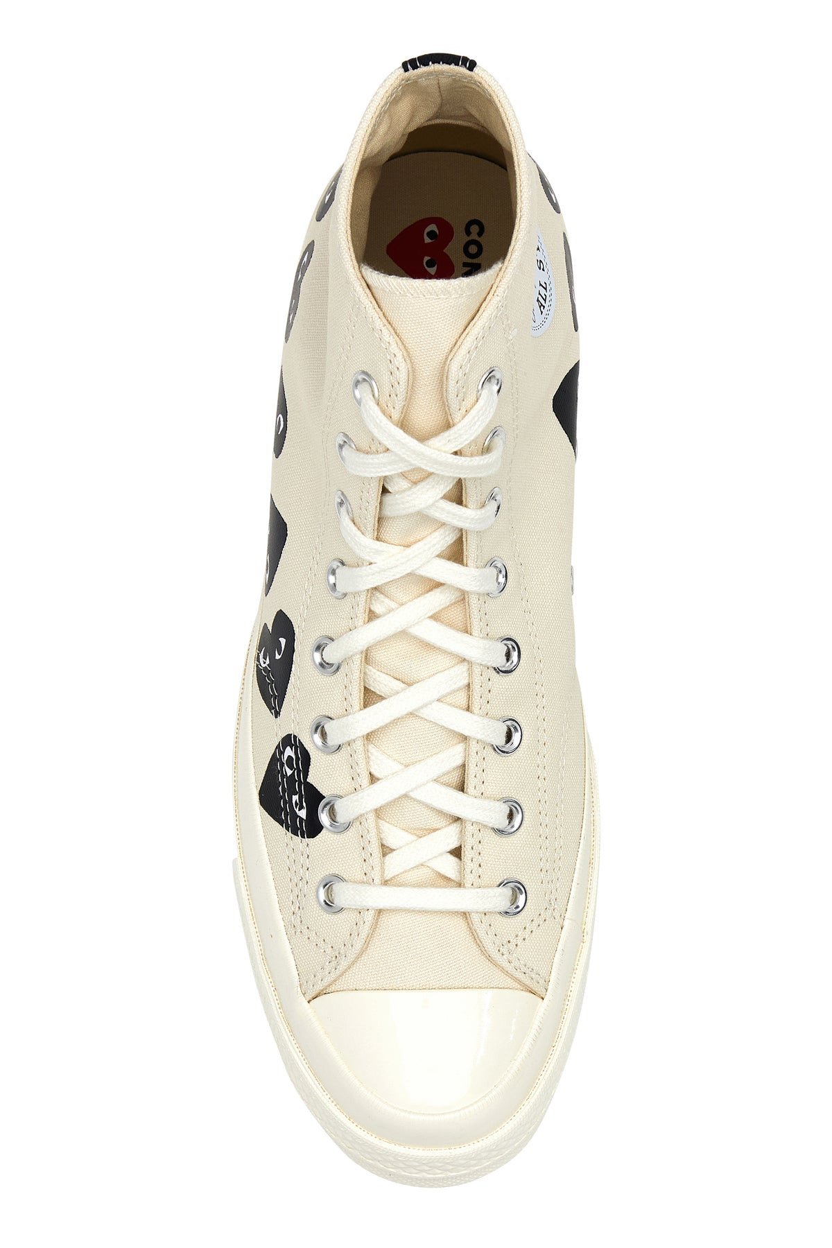 Ivory canvas Comme Des Garçons X Converse sneakers - 4