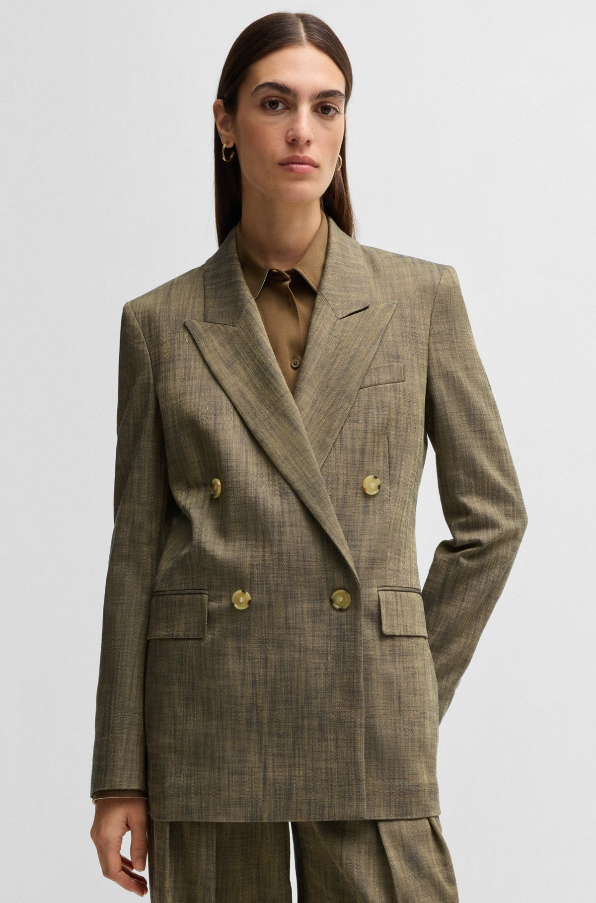 REGULAR-FIT DOUBLE-BREASTED BLAZER - 6