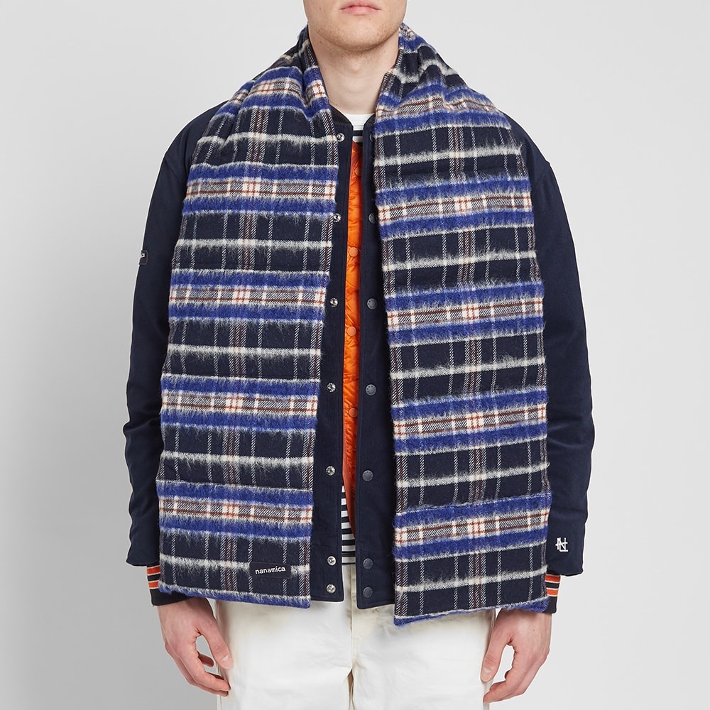 Nanamica Wool Check Down Muffler - 3