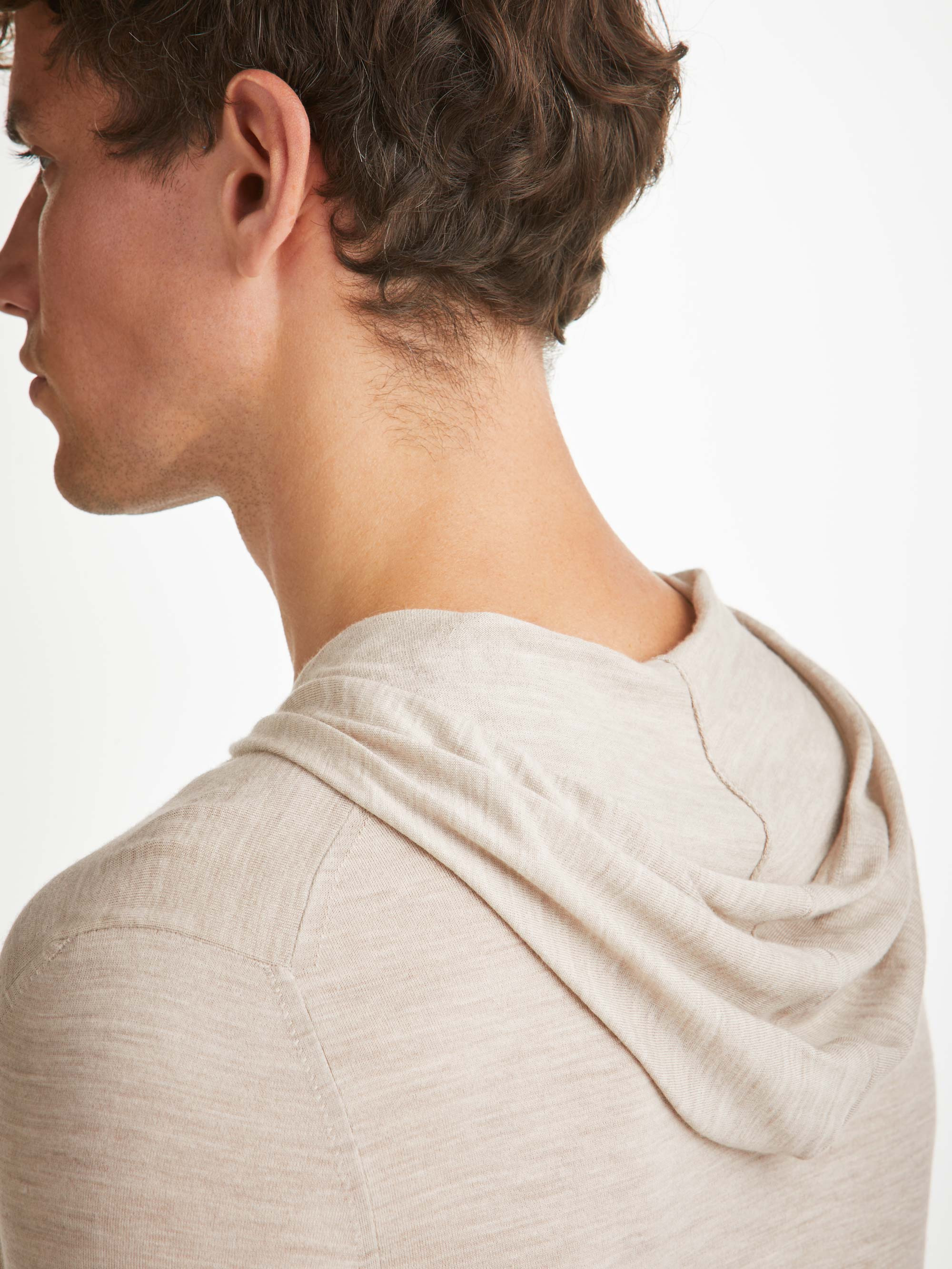 Men's Hoodie Orson Merino Wool Oat - 6