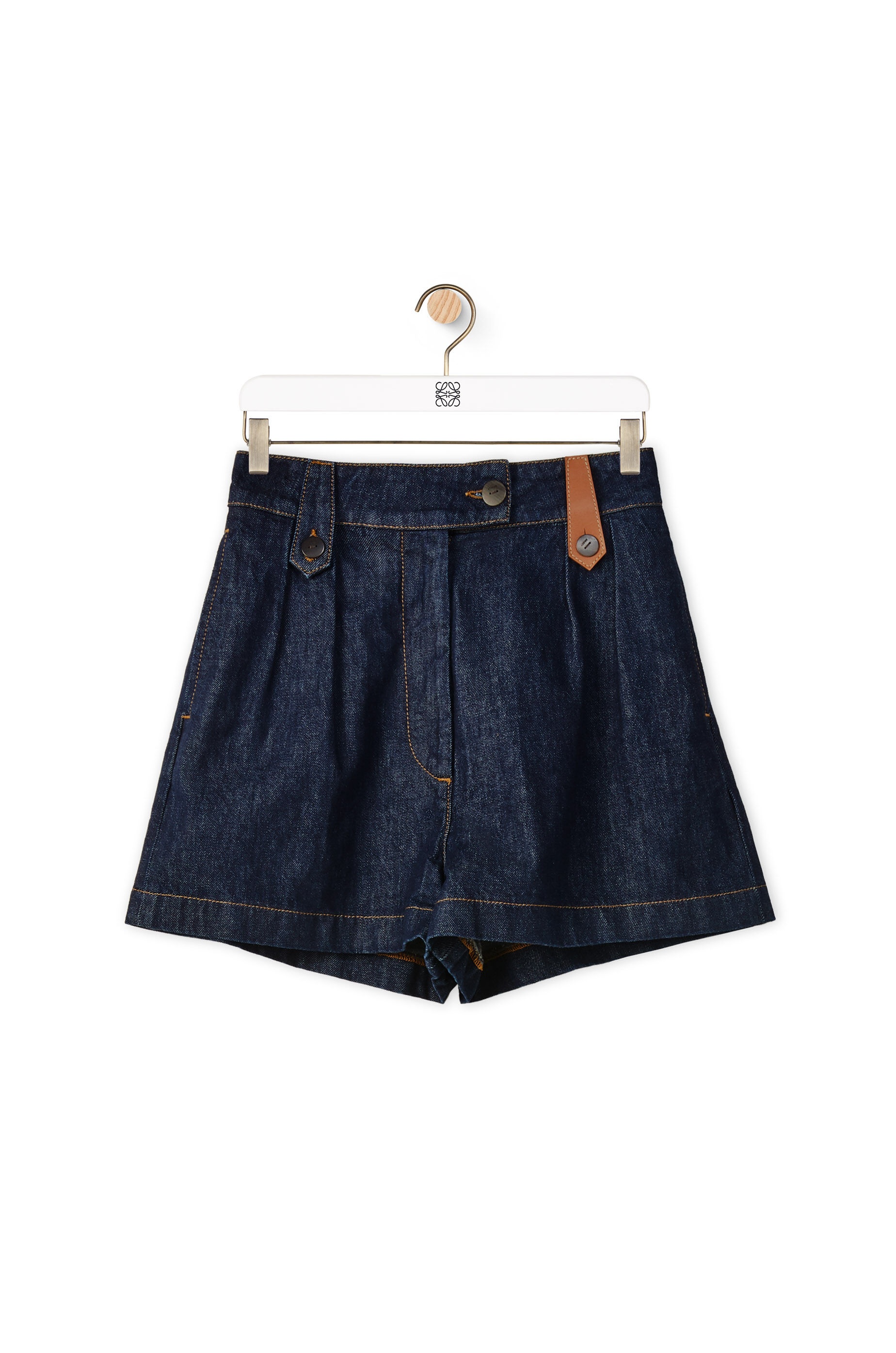Shorts in washed denim - 1