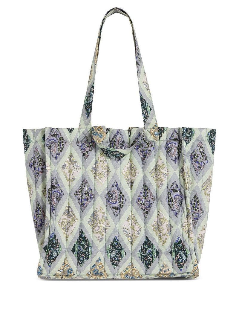 diamond-jacquard-pattern tote bag 1