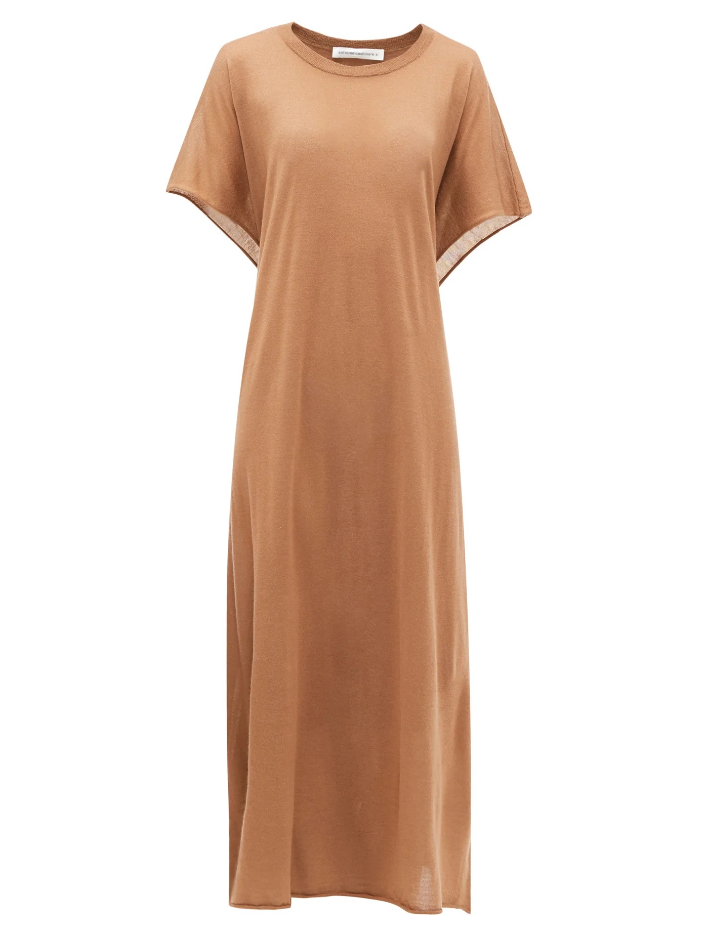 No.139 Caftan tie-back cashmere maxi dress - 1