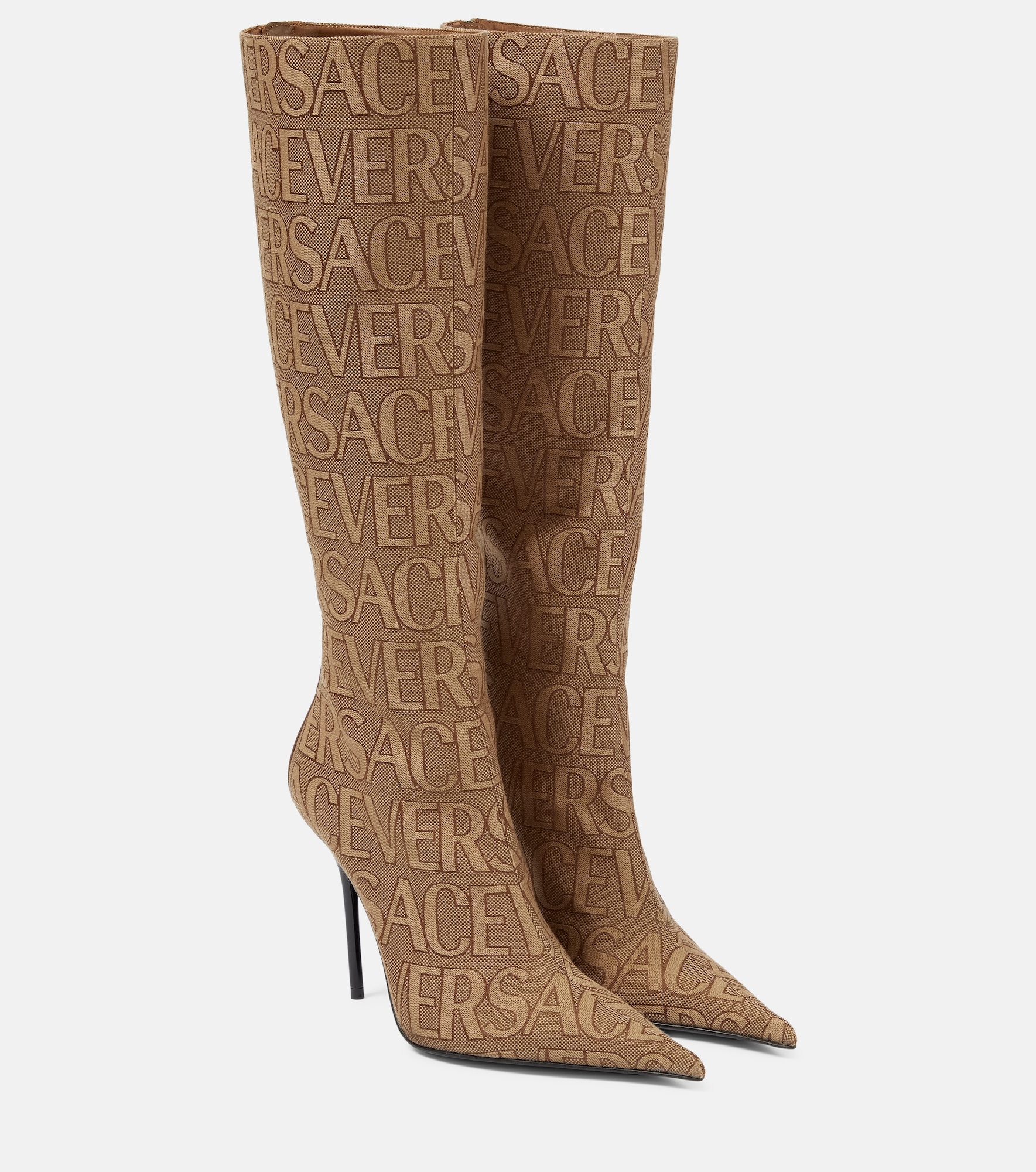 Versace Allover knee-high boots - 1