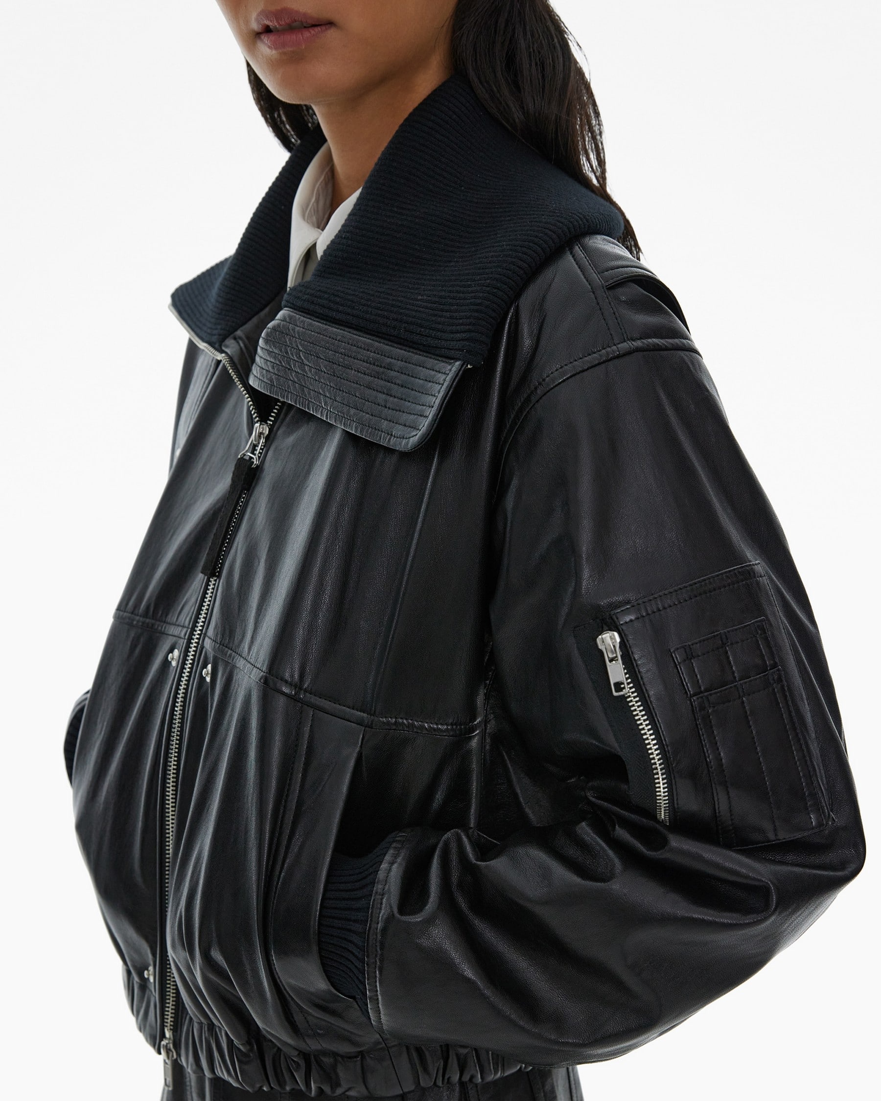 LEATHER BOMBER JACKET - 6