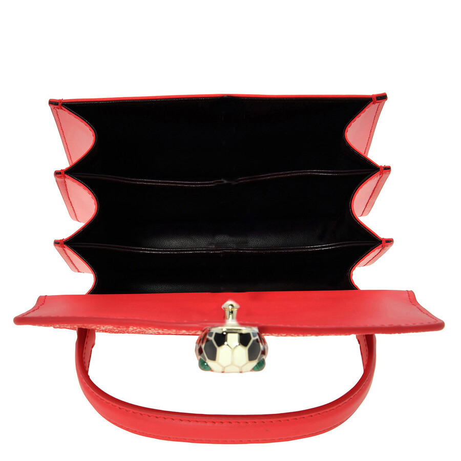Bvlgari Galuchat Serpenti Forever Crossbody in Red - 6