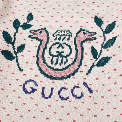 GUCCI Gucci Logo Fair Isle Crew Knit outlook