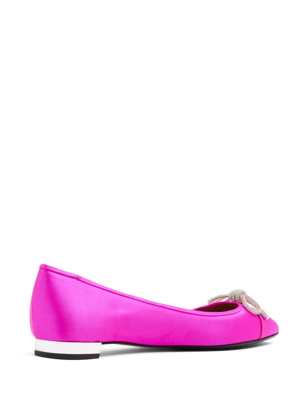 crystal-embellished round-toe ballerina shoes - 3