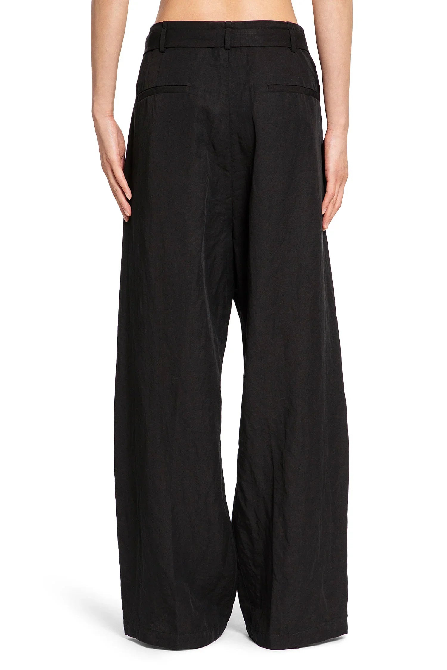 Pleated Wide Pants - 4