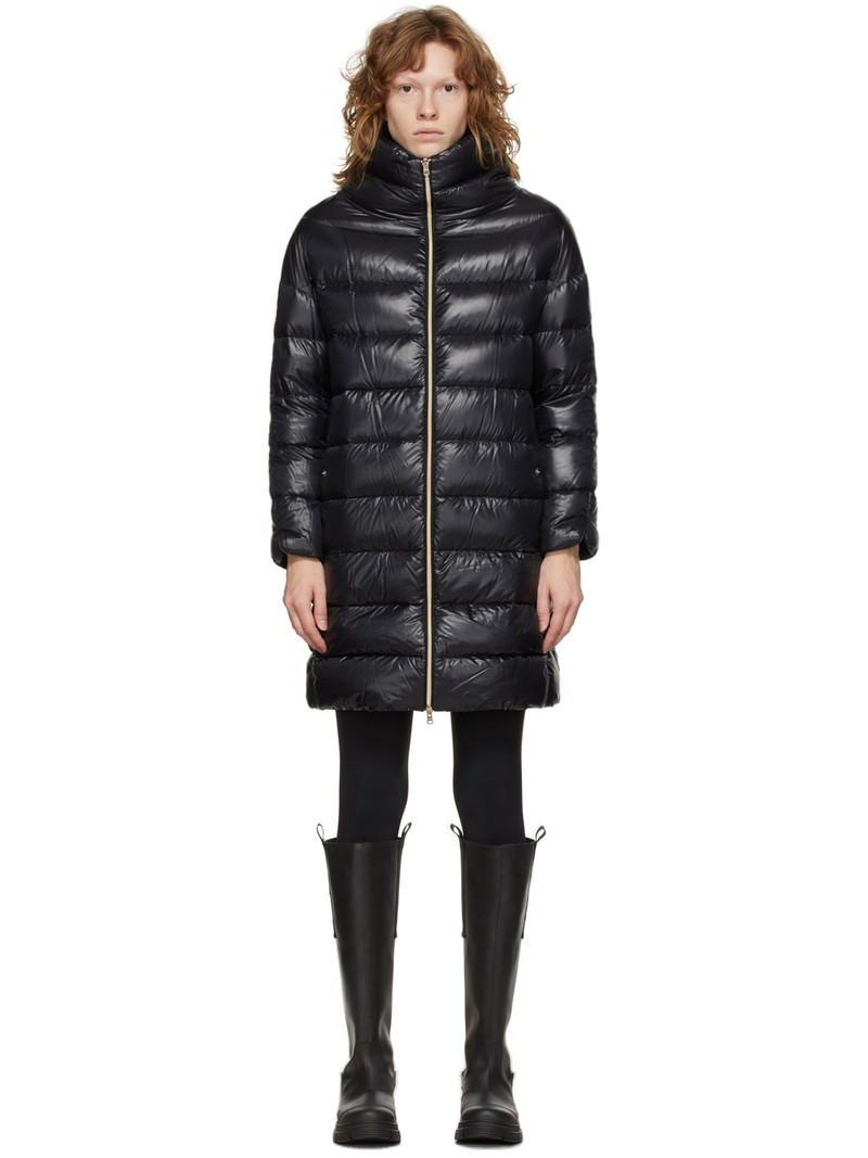 Black Down Ultralight Coat - 1