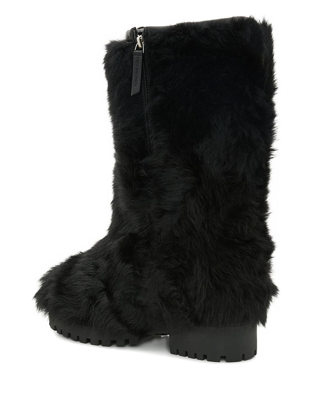 shearling knee-high boots - 4