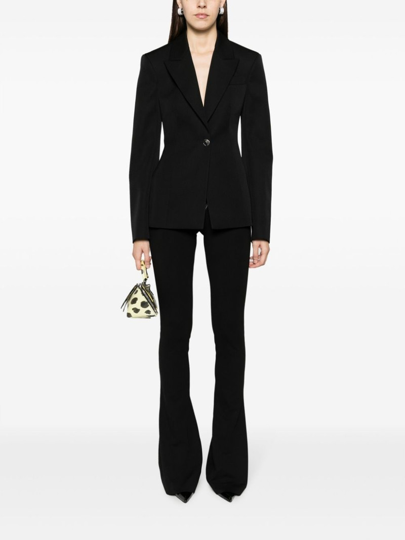 THE ATTICO zip-embellished flared trousers outlook