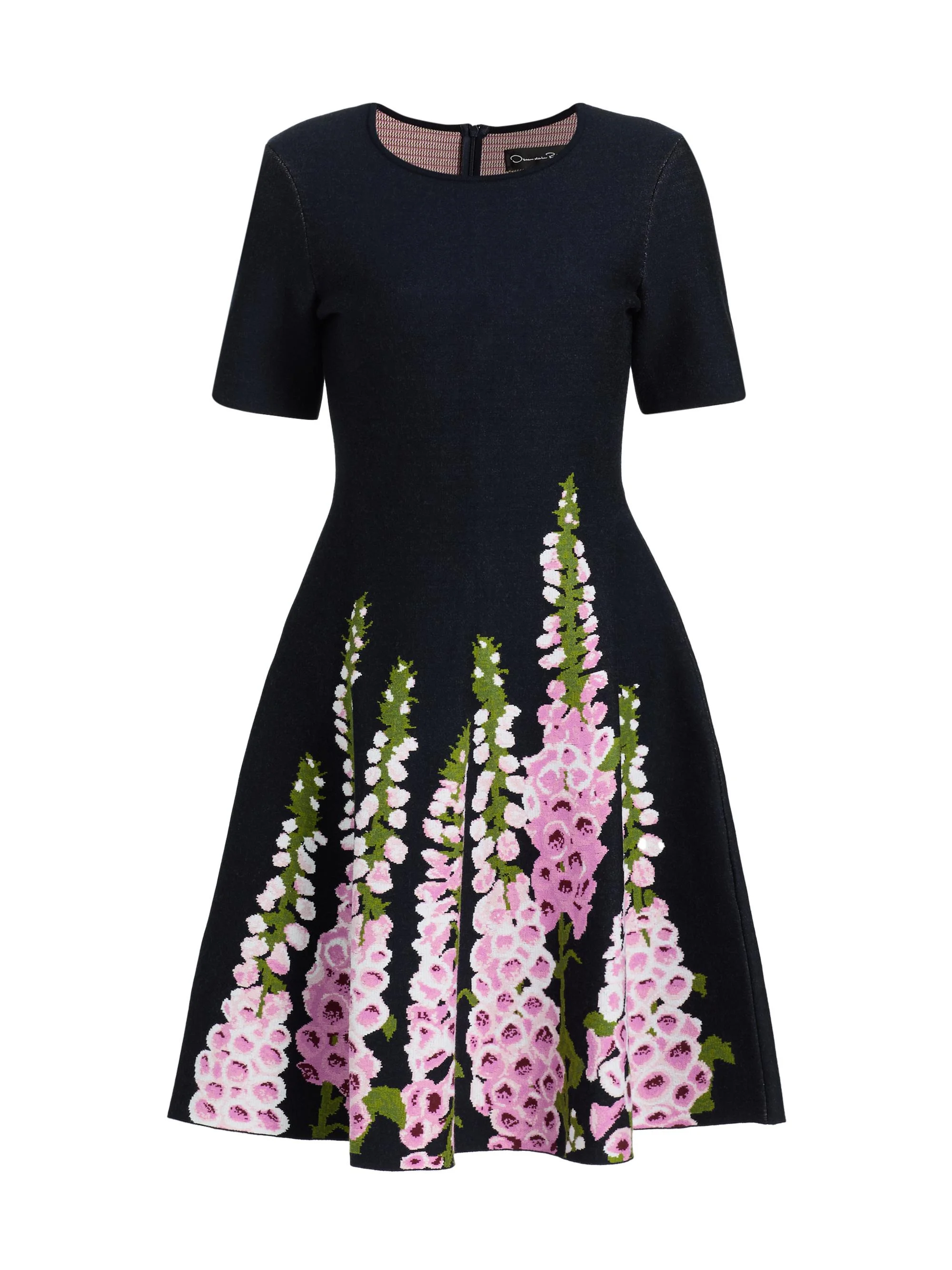 Women's Allium-Print Jacquard Minidress - Navy - 1