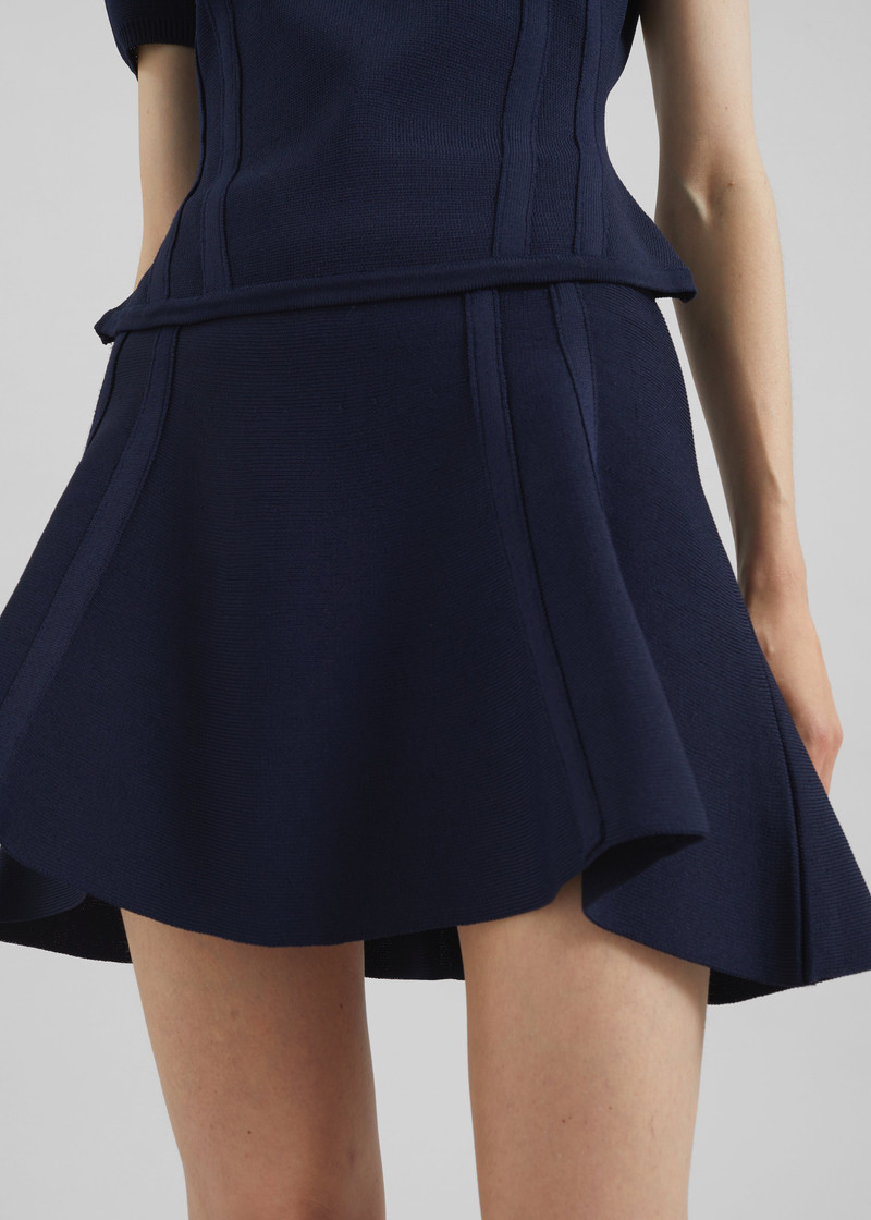 Kiama Sculpted Mini Skirt - Navy 5