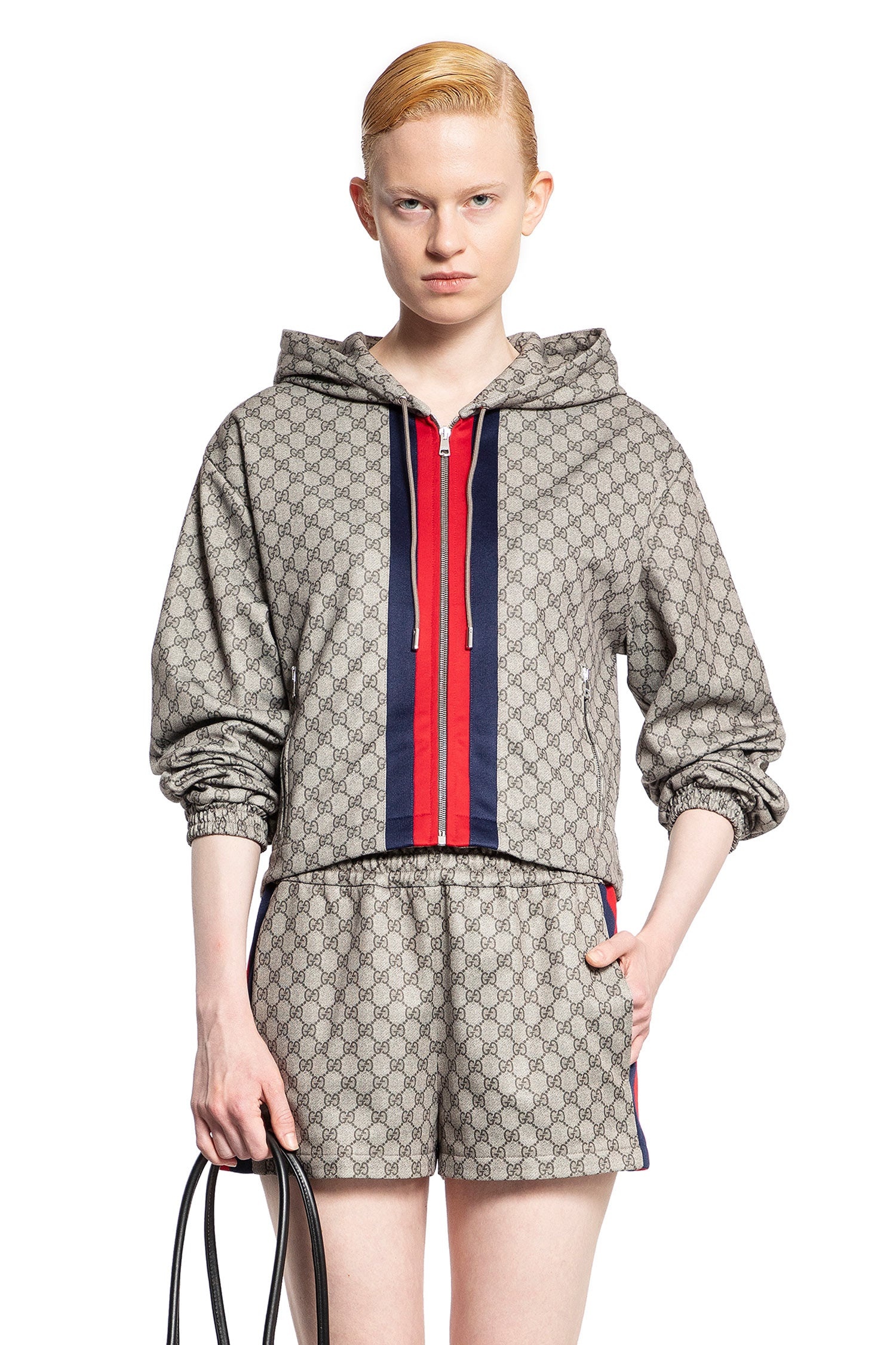 ジャケット GUCCI Women Jackets 833578Z7APD 2071 BEIGE GG silk wool crêpe jacquard jacket in brown | GUCCI® US